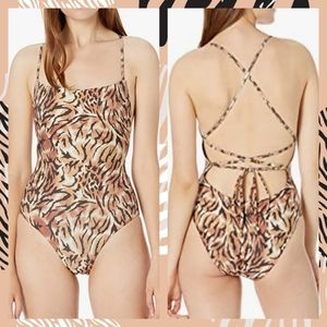 VYB Vicious Young Babes Tigers Eye One-piece Swimsuit Size Sm